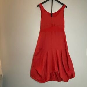 Inizio Magic Linen Pocket Tank Midi Dress Asymmetrical Large Lagenlook Artsy
